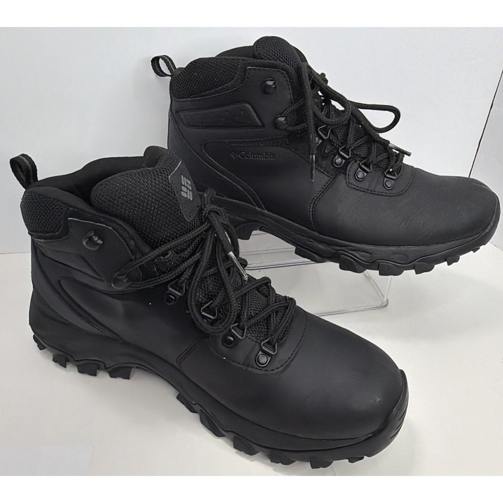 Columbia Men's Black Mid Hiking Boots Size 12 Leather Lace Up BM3970-011 - Picture 2 of 14